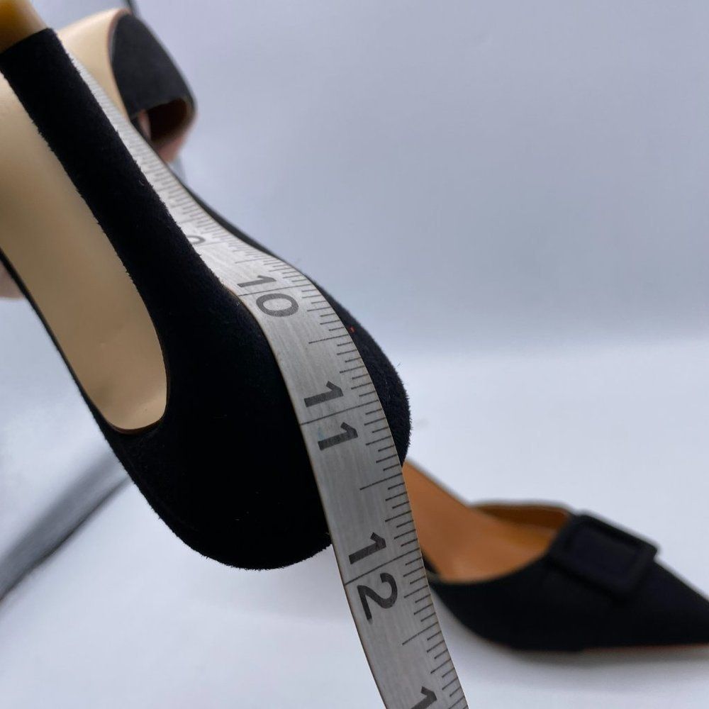 XYD black pointy toe stilettos slippers heels - Picture 9 of 10